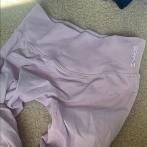 Dyne Light Pink Ribbed Waist Leggings